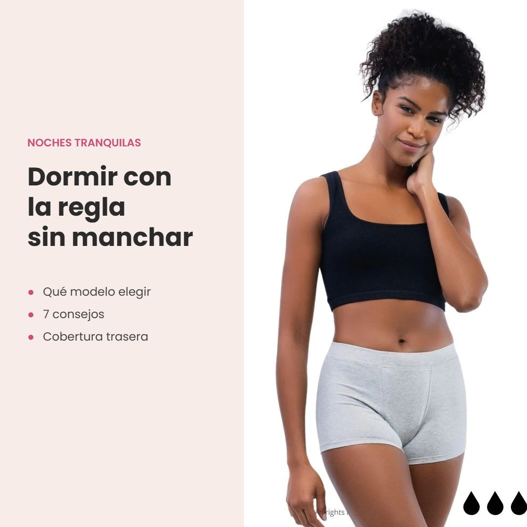 Braga menstrual tipo short Colette para dormir con la regla sin manchar