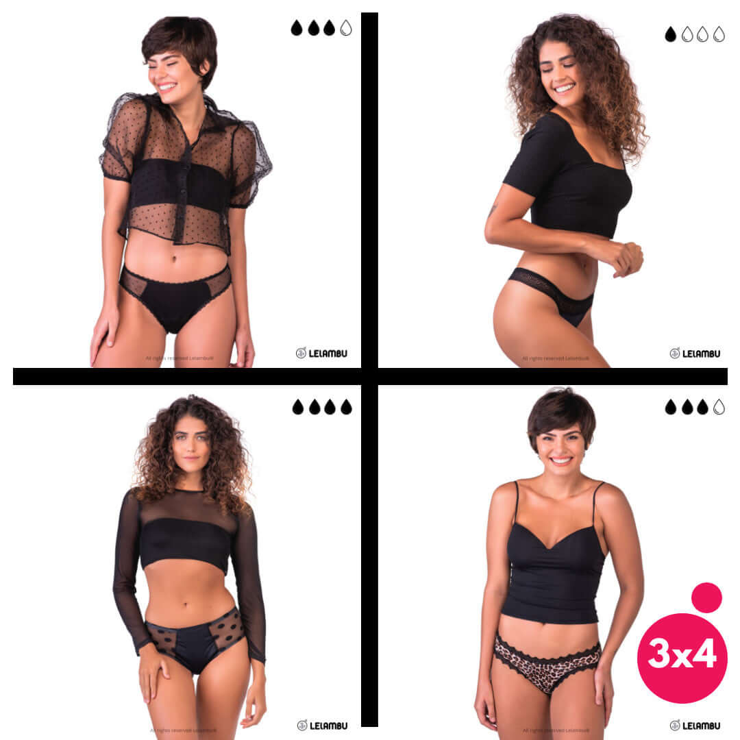 Pack de bragas menstruales Lelambu Liberty