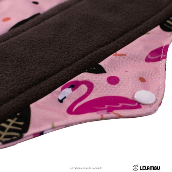 Pack de 5 compresas reutilizables estampadas de bambú negro