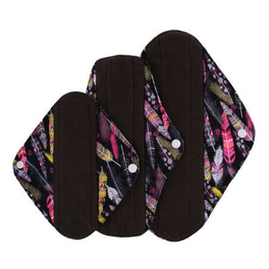 Pack iniciante. Compresas de tela de bambu negro ( 1S,1M y 1L)