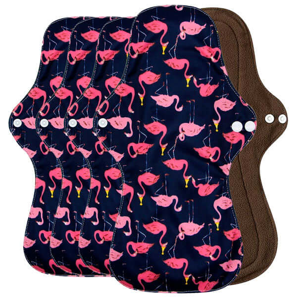 5 Compresas reutilizables de noche con bambú negro - Lelambu