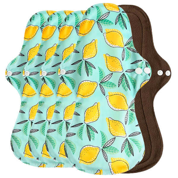 5 Compresas reutilizables de noche con bambú negro - Lelambu