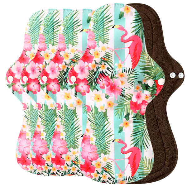 5 Compresas reutilizables de noche con bambú negro - Lelambu