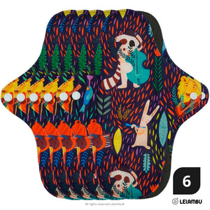 Compresa Reutilizable ergonómica de bambú ( 6 un.)