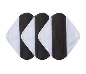 Pack de 3 compresas ecológicas de tela de bambú libre de tóxicos (todo tipo de flujos)