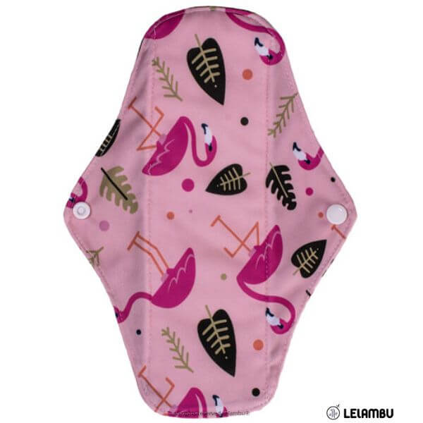 Pack de 5 compresas reutilizables estampadas de bambú negro