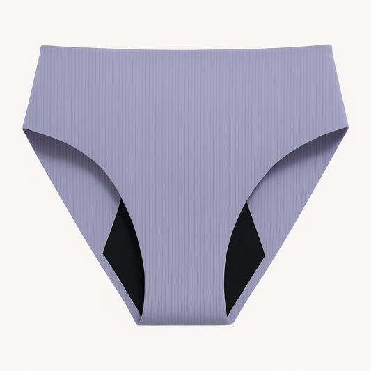 Braga menstrual deportiva sin costuras Lelambu® Duna – Cintura alta