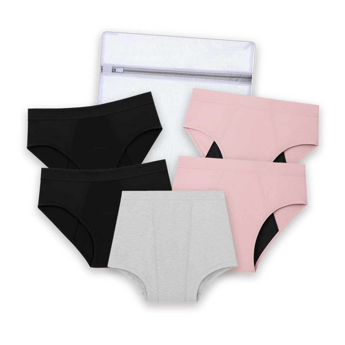 Kit Primera Regla Lelambu® – 5 braguitas menstruales para adolescentes