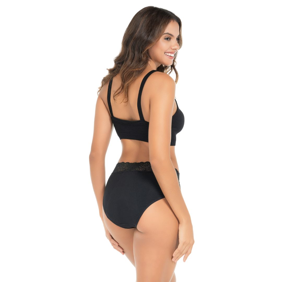 Braga menstrual con algodón y encaje Lelambu® Vittoria