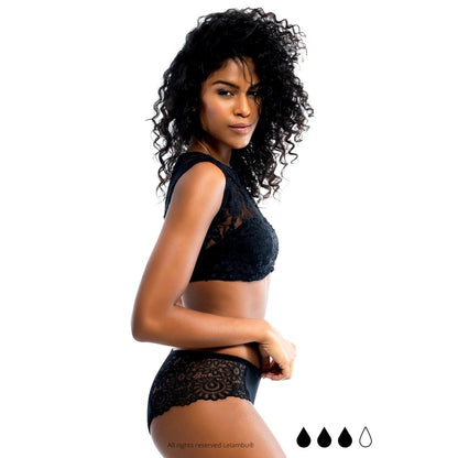 Braga menstrual con encaje flujo moderado Lelambu® Chantal