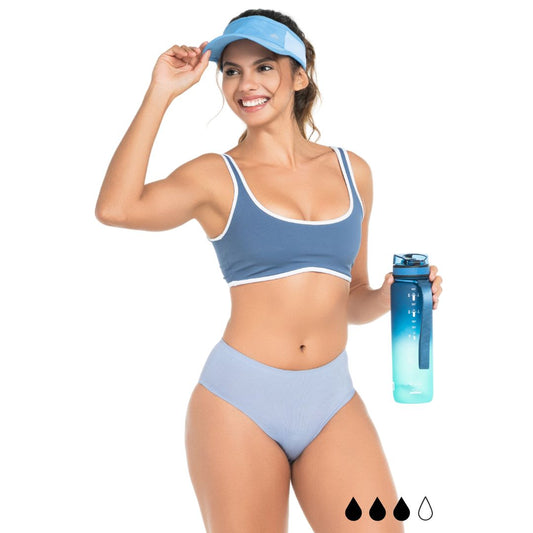 Braga menstrual deportiva sin costuras Lelambu® Duna – Cintura alta