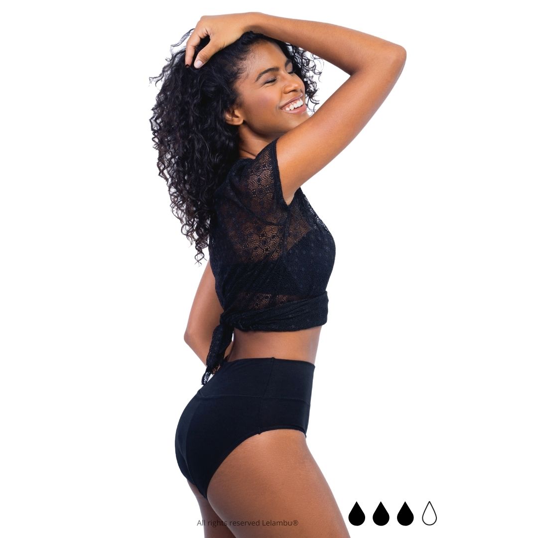 Braga menstrual cintura alta Lelambu® Valerie