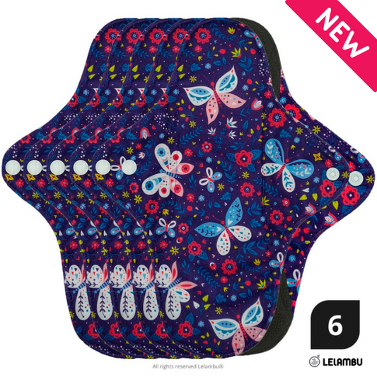 Compresa Reutilizable ergonómica de bambú ( 6 un.)