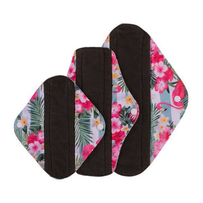 Pack iniciante. Compresas de tela de bambu negro ( 1S,1M y 1L)