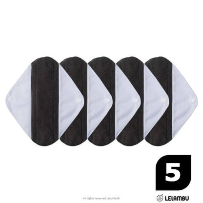 Pack de 5 compresas tela de bambú sin tintes. (Todo tipo de flujos)