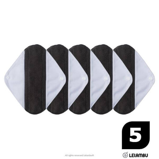 Pack de 5 compresas tela de bambú sin tintes. (Todo tipo de flujos)