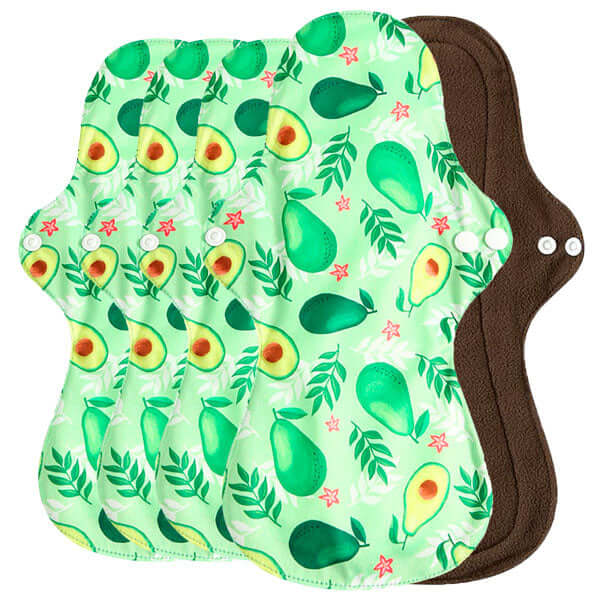 5 Compresas reutilizables de noche con bambú negro - Lelambu