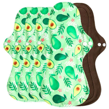 5 Compresas reutilizables de noche con bambú negro - Lelambu