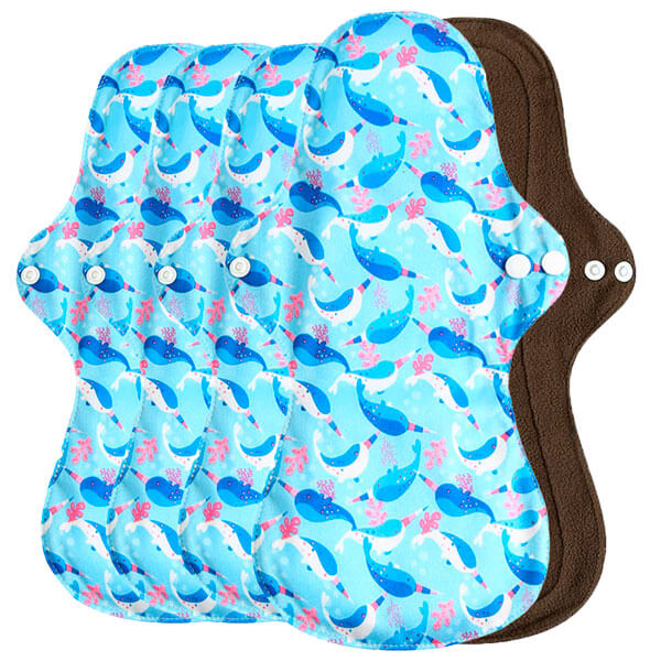 5 Compresas reutilizables de noche con bambú negro - Lelambu