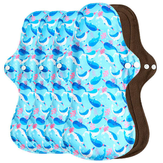 5 Compresas reutilizables de noche con bambú negro - Lelambu