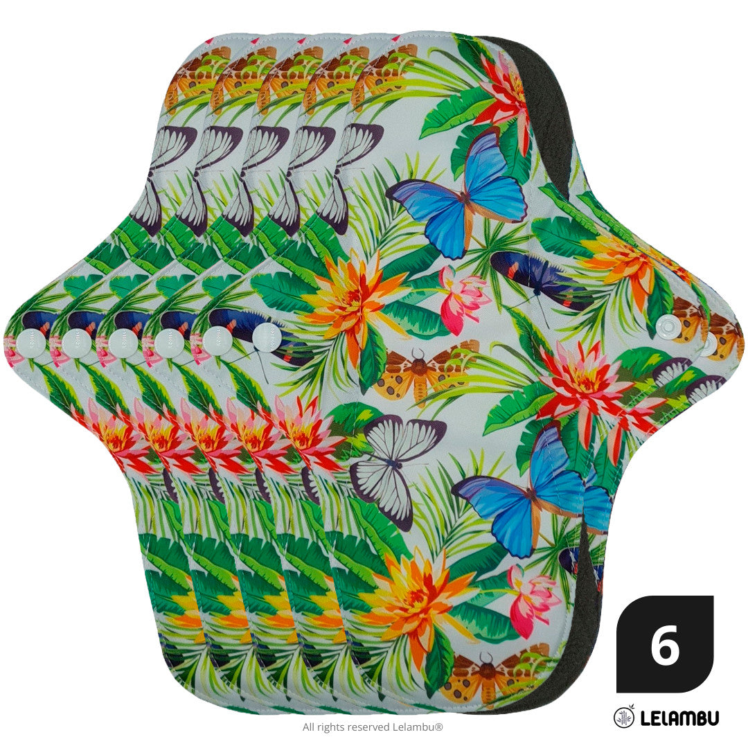 Compresa Reutilizable ergonómica de bambú ( 6 un.)