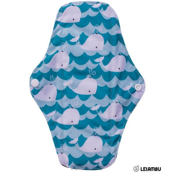 Compresas de bambú lavables azul